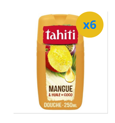 4 x TAHITI GEL DOUCHE HYDRATANT MANGUE & HUILE DE COCO 250ML