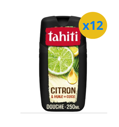 4 x TAHITI GEL DOUCHE HYDRATANT CITRON & HUILE DE COCO 250ML