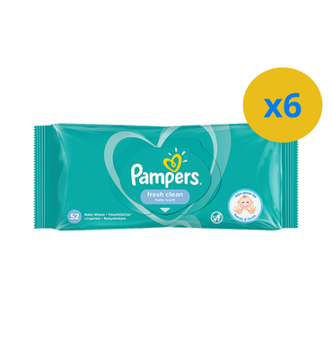 LINGETTES PAMPERS FRESH CLEAN -52 PIECES