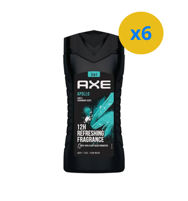 AXE GEL DOUCHE - APOLLO 3 EN 1 - 250ML