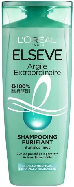ELSEVE - Shampooing Argile Extraordinaire 250Ml - Lot De 3 - Blaiche