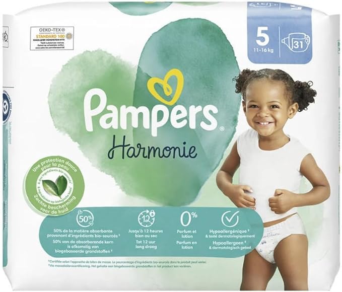 Pampers Couches harmonie taille 5 - Le paquet de 31 - Blaiche