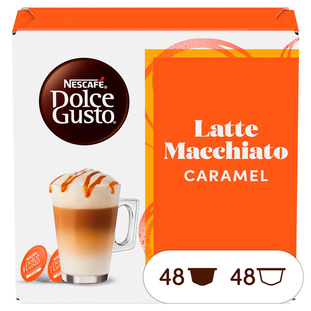 Nescafé Dolce Gusto Latte Macchiato Caramel - 96 Capsules (Pack de 6 boîtes x 16)