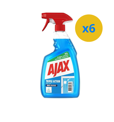 AJAX SPRAY NETTOYANT VITRES ET SURFACES 3 EN 1 TRIPLE ACTION 750ML