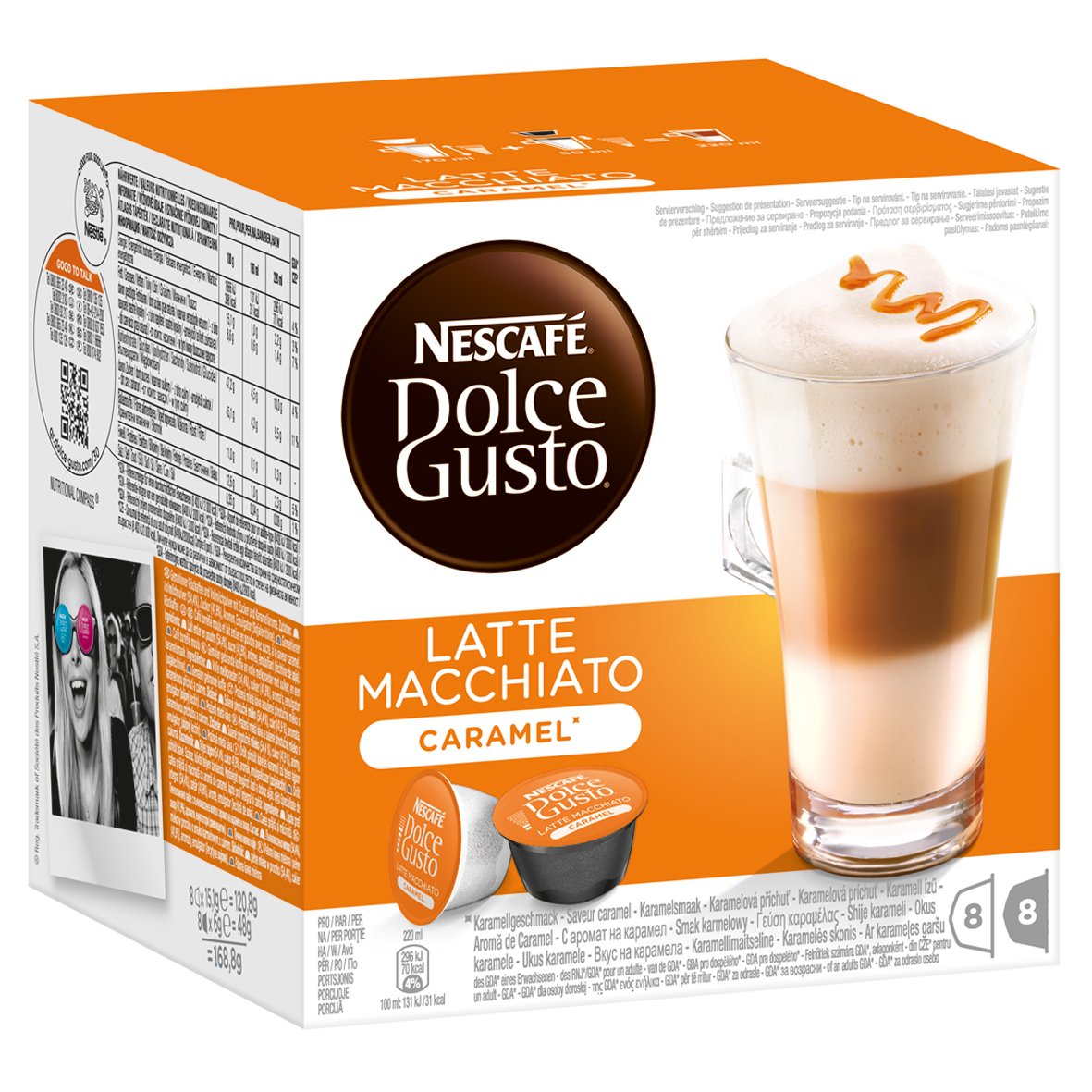 Nescafé Dolce Gusto Latte Macchiato - Café Gourmand - 96 Capsules (Pack de 6 boîtes x 16)