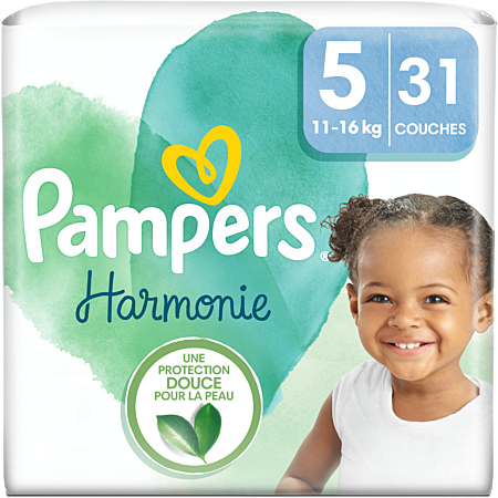 PAMPERS COUCHES BÉBÉ HARMONIE -TAILLE 5 - 31 COUCHES (11 -16KG )