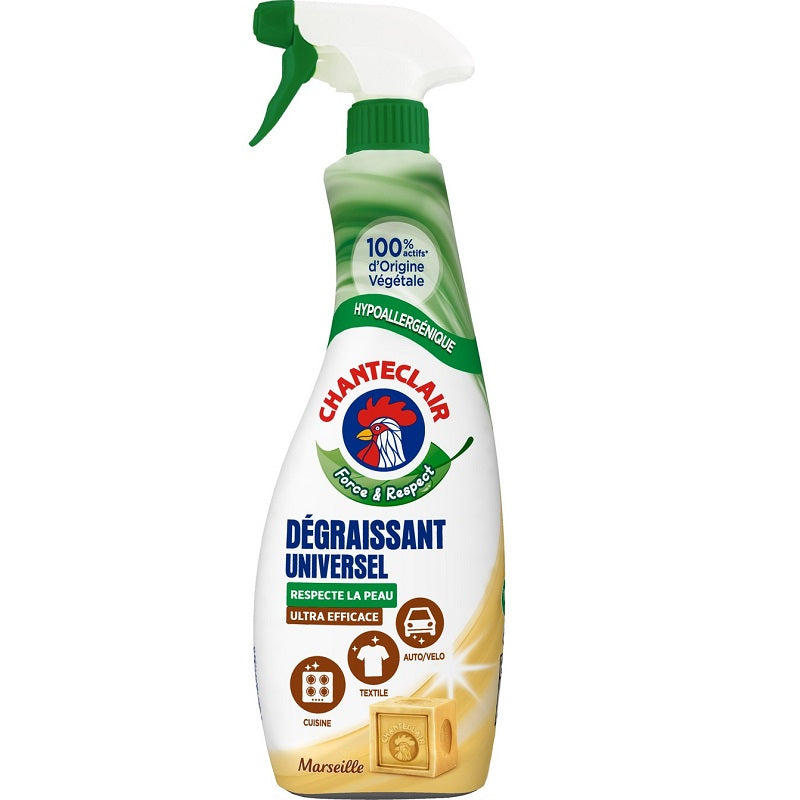 CHANTECLAIR SPRAY NETTOYANT MÉNAGER DÉGRAISSANT MULTI-USAGES SAVON DE MARSEILLE 625 ML