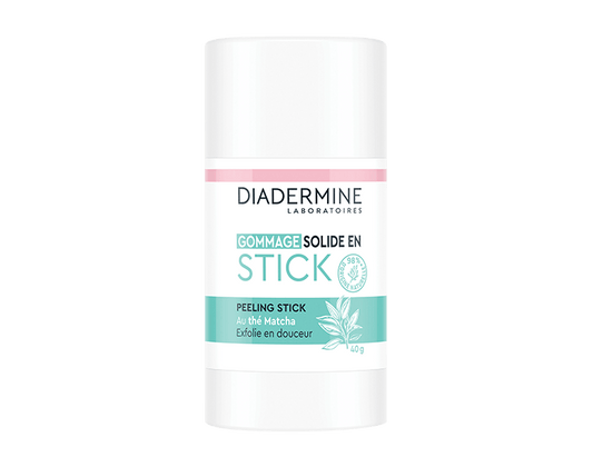 DIADERMINE - GOMMAGE SOLIDE EN STICK - FORMULE AU THÉ MATCHA - TOUS TYPES DE PEAUX - STICK DE 40 G