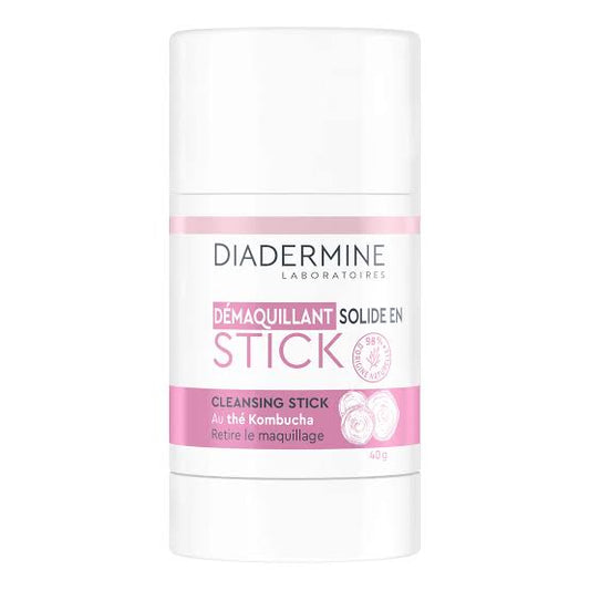 DIADERMINE - DÉMAQUILLANT SOLIDE EN STICK - FORMULE AU THÉ KOMBUCHA - TOUS TYPES DE PEAUX - STICK DE 40 G