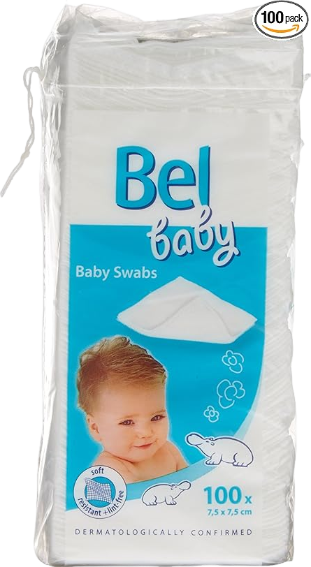 BEL BABY CARRÉS COTON DE SOIN 100 PCS NON TISSÉ