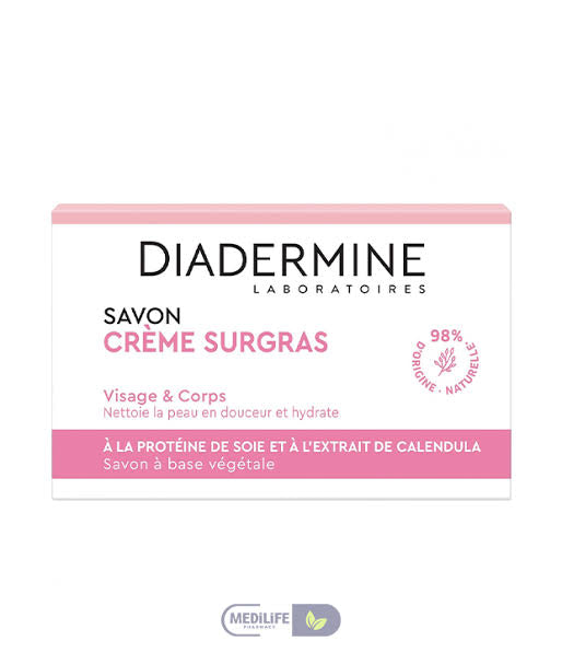 DIADERMINE SAVON CRÈME SURGRAS VISAGES ET CORP PEAUX SÈCHES 100G