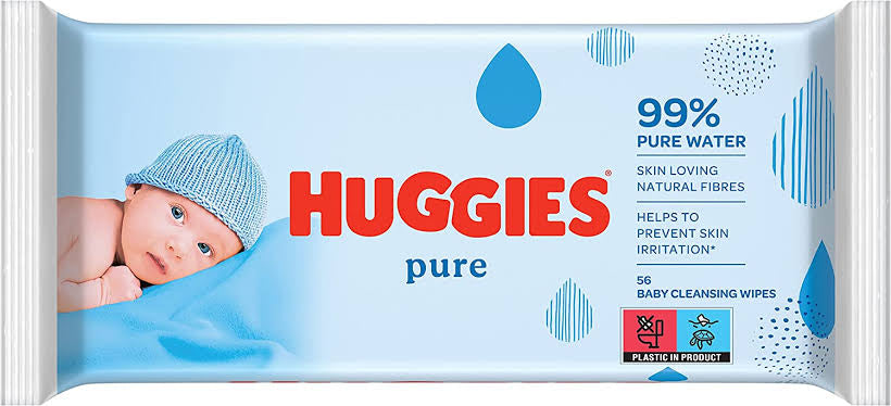 LINGETTE HUGGIES PURE (56 LINGETTES)