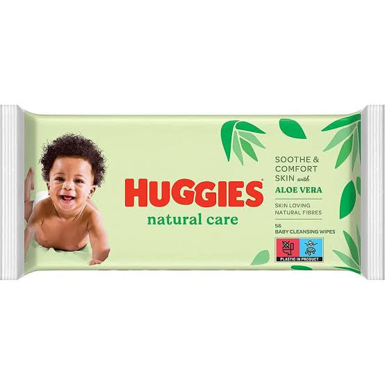 LINGETTE HUGGIES NATURAL CARE (56 LINGETTES) х 3