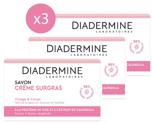 DIADERMINE Savon Creme Surgras - Pour peaux seches - 100 g