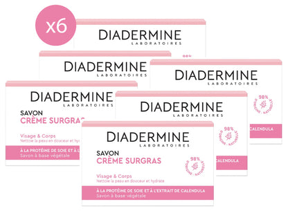 DIADERMINE Savon Creme Surgras - Pour peaux seches - 100 g