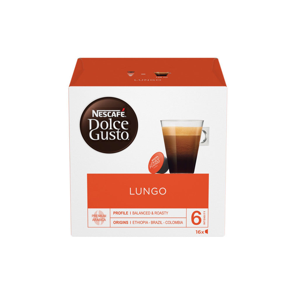 Nescafé Dolce Gusto Lungo (16 Dosettes) - Capsules de café pour machine Dolce Gusto