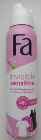 DEO FA INVISIBLE SENSITIVE - ROSE & AUBÉPINE 150ML 48H - Blaiche