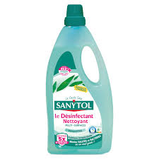 NETTOYANT DESINFECTANT SANYTOL SOLS & SURFACES EUCALIPTUS 1L - Blaiche