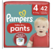 PAMPERS COUCHE BABY-DRY PANTS TAILLE 4 (9-15KG) 42 COUCHES - Blaiche