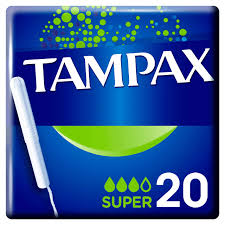 TAMPAX TAMPONS HYGIÉNIQUE SUPER COMPAK AVEC APPLICATEUR X20 - Blaiche